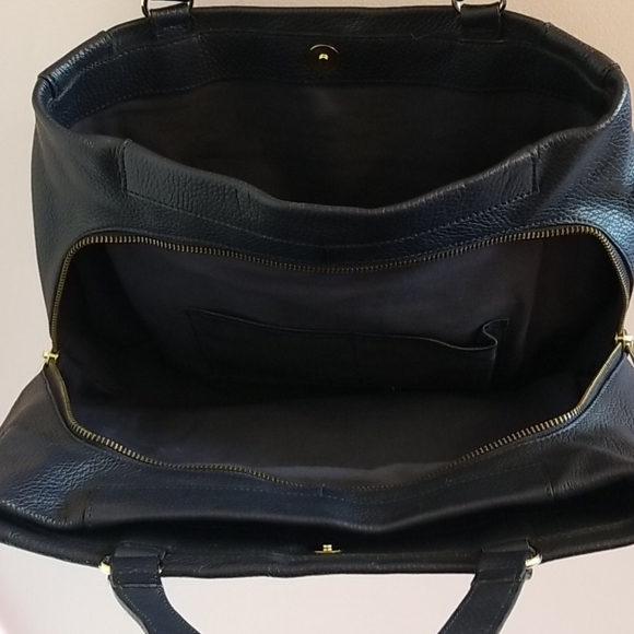 DIMONI navy leather handbag - Picture 5 of 14